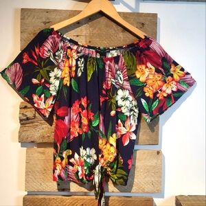 Kim & Cami Floral Off-Shoulder Top - Multicolor